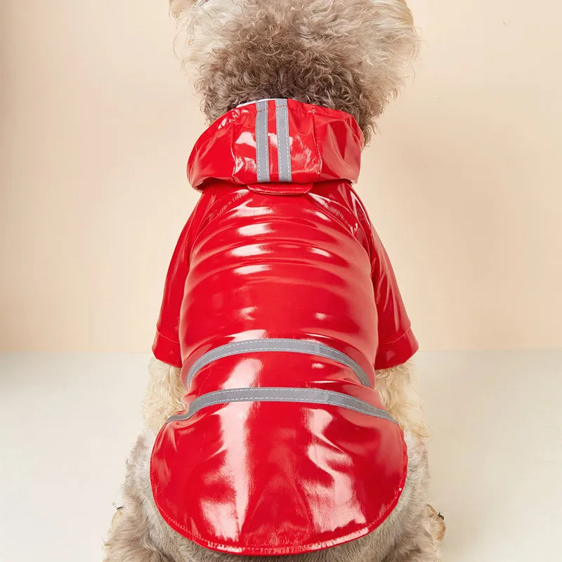 Capa de chuva para cachorro pequeno, impermeável e refletiva, à prova de vento, para cachorros e gatos, capa de chuva para chihuahua, bulldog, animais de estimação, capa, poncho, roupas