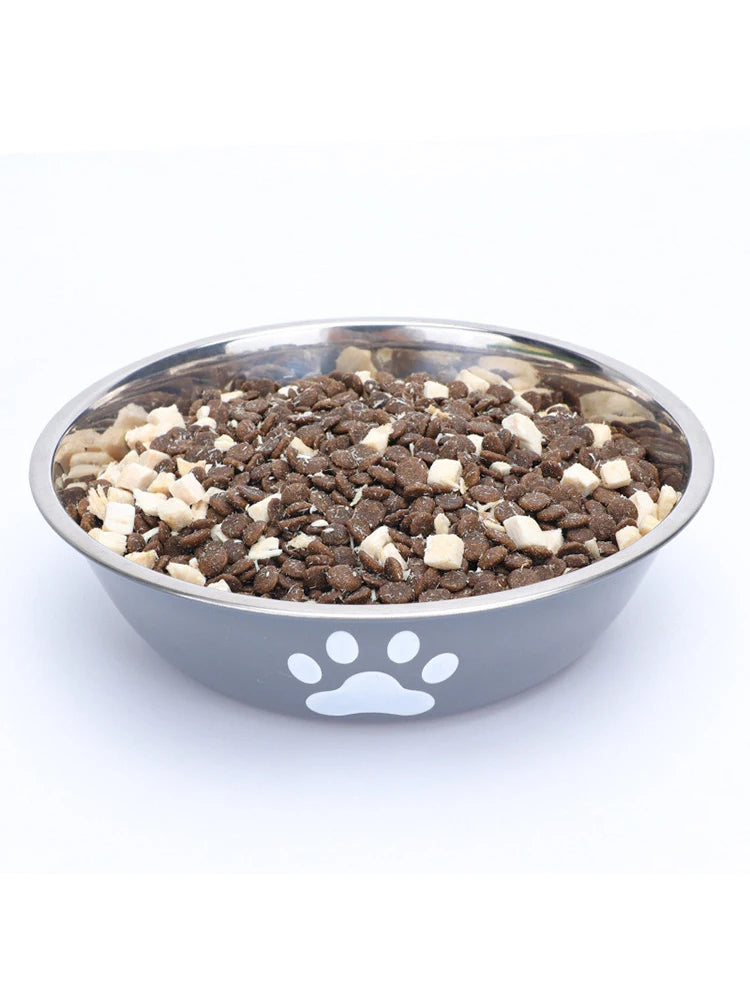 Tigela para cachorro nova tigela para animais de estimação grande capacidade tigela de comida para cachorro aço inoxidável anti-capotamento tigela para cachorro doméstico suprimentos para animais de estimação