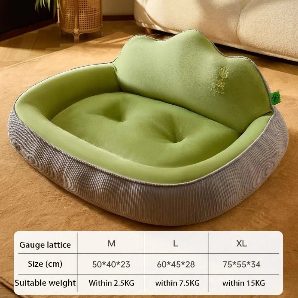 Washable Big Dog Sofa Bed Soft Neck Protection Pet Mattress Pillow Non-slip Design Four Seasons Pet Sleeping Nest