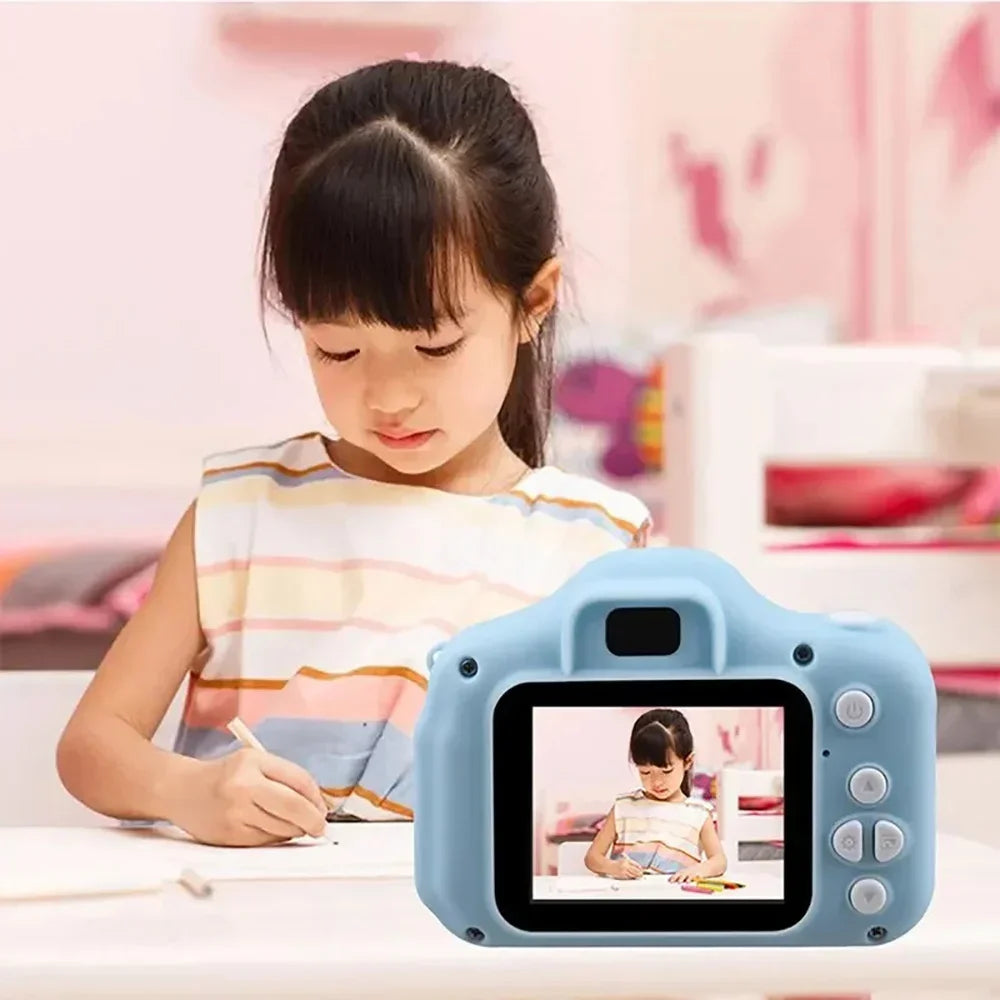 X2 Mini Câmera Digital Infantil Pode Tirar Fotos e Vídeos Linda Câmera Pequena Fotografia Presente de Aniversário para Crianças Brinquedos para Crianças