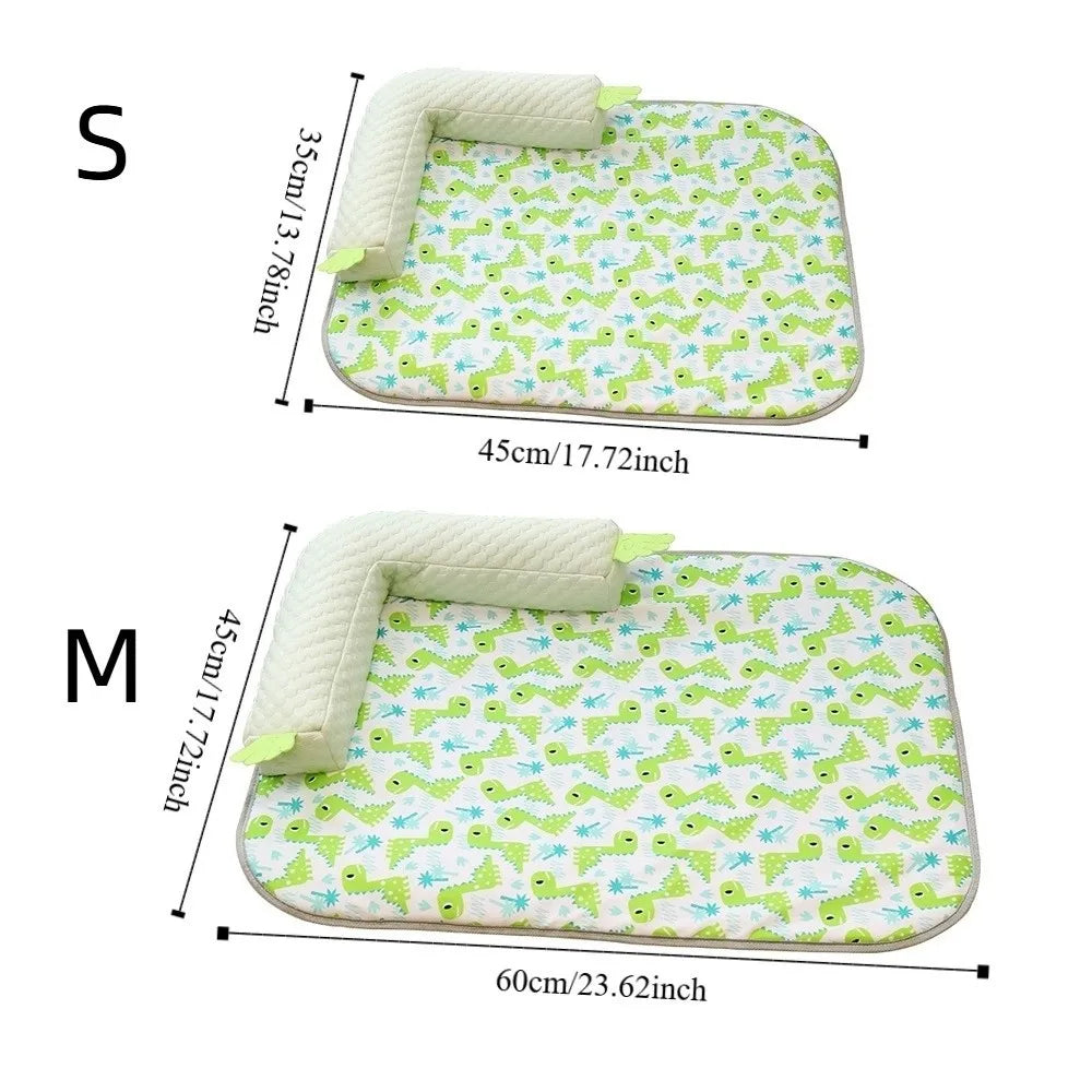 Cama para animais de estimação, tapete respirável, areia fria para animais de estimação, lavável, macio, tapete de dormir para cães, confortável, tapete de canil refrescante para filhotes e gatos