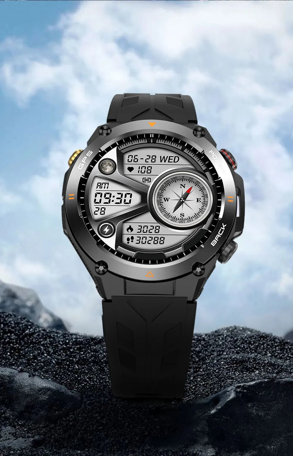 Novo relógio inteligente esportivo Xiaomi com GPS, à prova d'água, rastreador fitness, chamada Bluetooth, bateria de 650 mAh, pulseira feminina, 2025