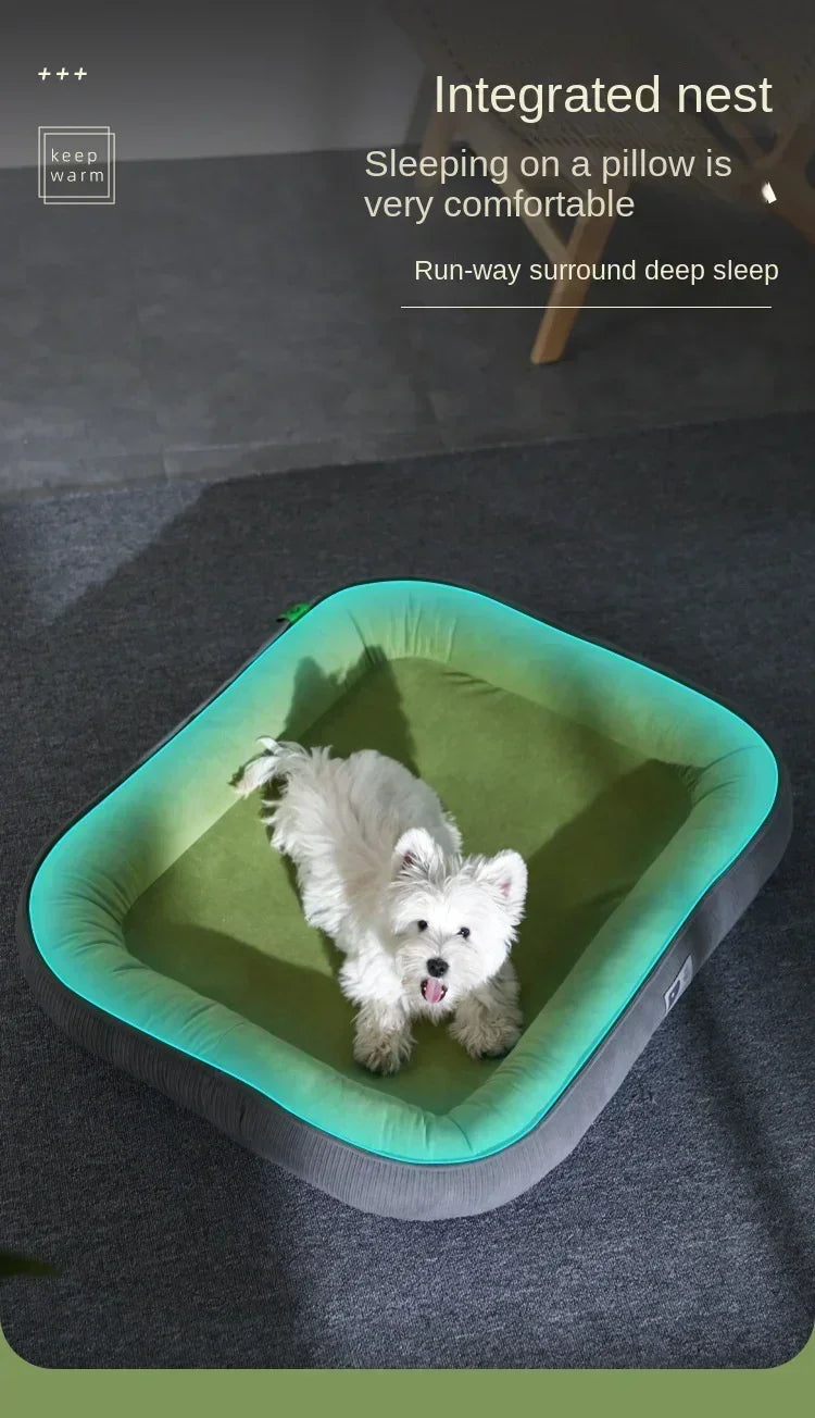 1PC Winter Warm Dog Bed Soft Memory Foam Pet Sleeping Mat for Small Medium Dogs Cats Removable Non-slip Dog Kennel Pet Supplies
