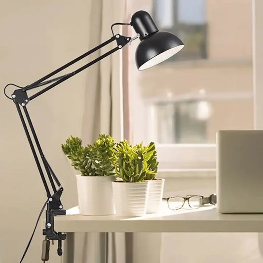Luminária de mesa de estudo com braçadeira, luminária de mesa para computador escolar, luminária dobrável para escritório, mesas para sala de manicure, luzes LED para unhas de gel