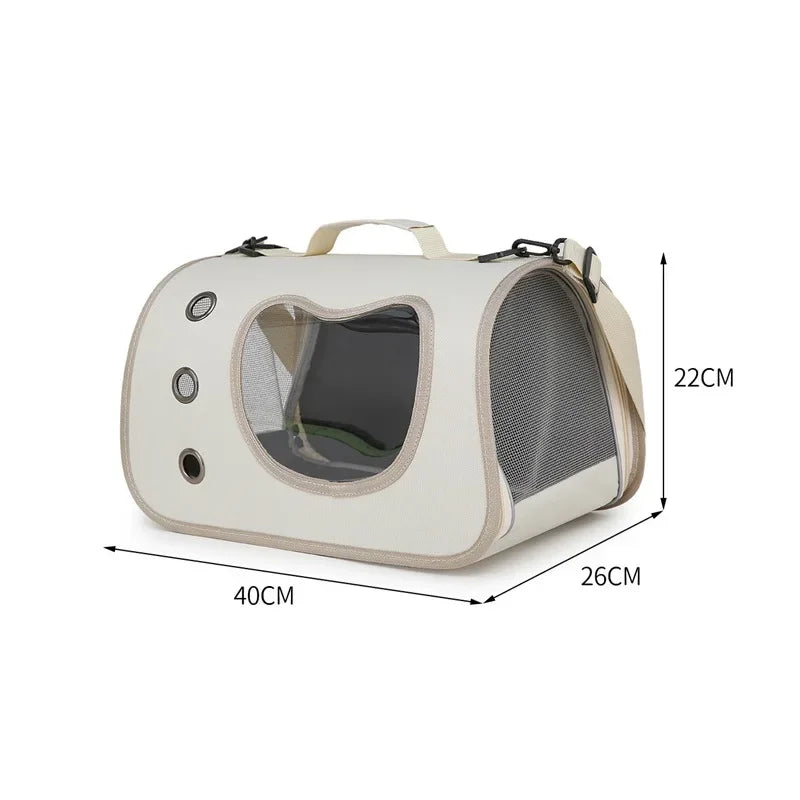 Bolsa para gato de estimação, bolsa portátil para cachorro, mochila respirável para transporte de cães pequenos, dobrável para gatos, bolsa de transporte para viagens em grandes espaços