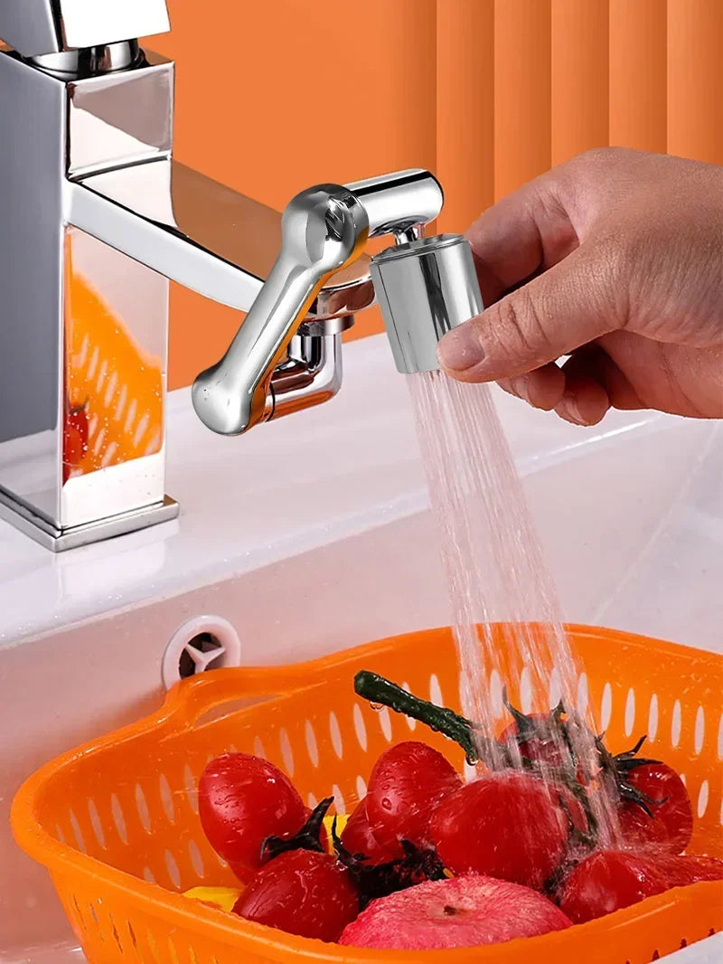 Extensor de torneiras com rotação universal de 1080°, cabeça de pulverizador, braço de robô de cozinha, extensão de torneira, aerador, misturador, borbulhador, bico de torneira de água