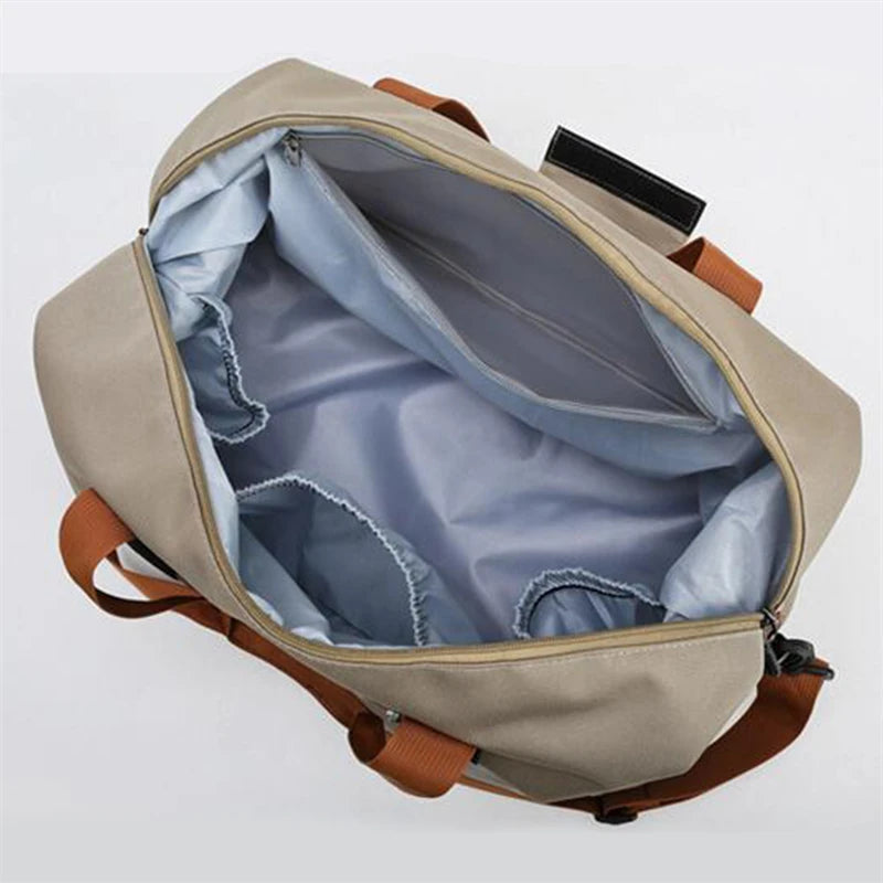 Bolsa de viagem masculina e feminina de grande capacidade para bagagem de mão, separação seco-molhado, bolsa esportiva de fitness, pacote de viagem de curta distância