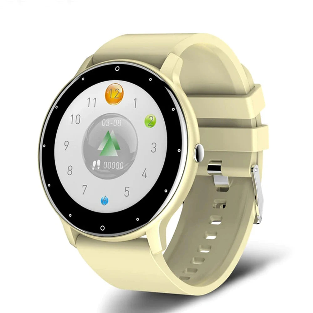 Relógio inteligente ZL02 com tela sensível ao toque, esportivo, fitness, IP67, à prova d'água, Bluetooth, recarregável, presente para homens e mulheres