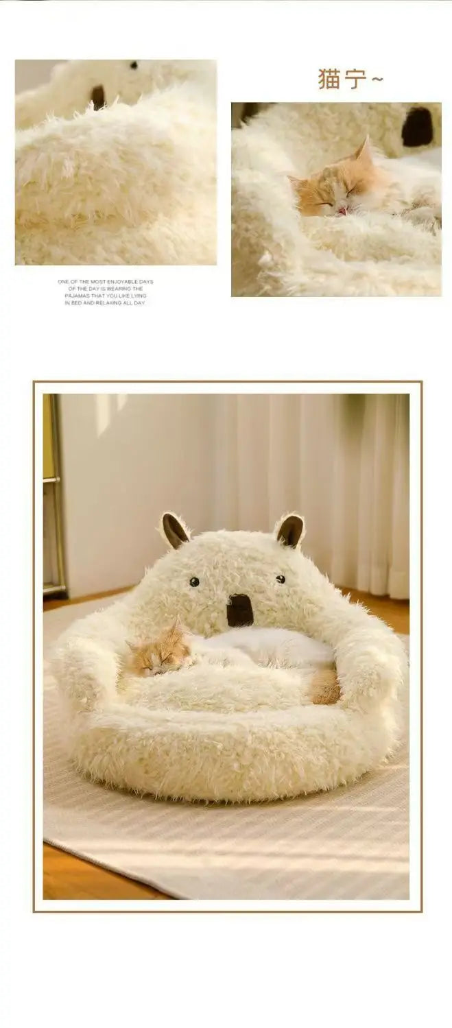 New Alpaca Cat Nest Winter Warmth Dog Nest Thickened Four Seasons Universal Pet Supplies