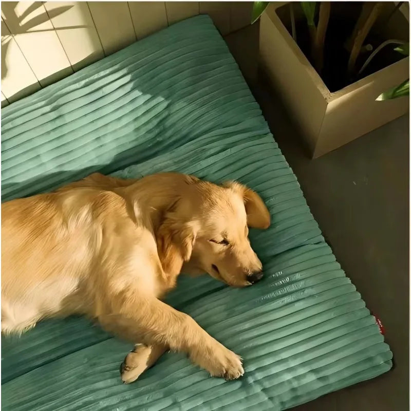 Soft Pet Dog Bed Winter Warm Dog Sleeping Mat Corduroy Pet Mat for Cats Dogs Fluff Sleeping Removable Pet Beds Pet Supplies