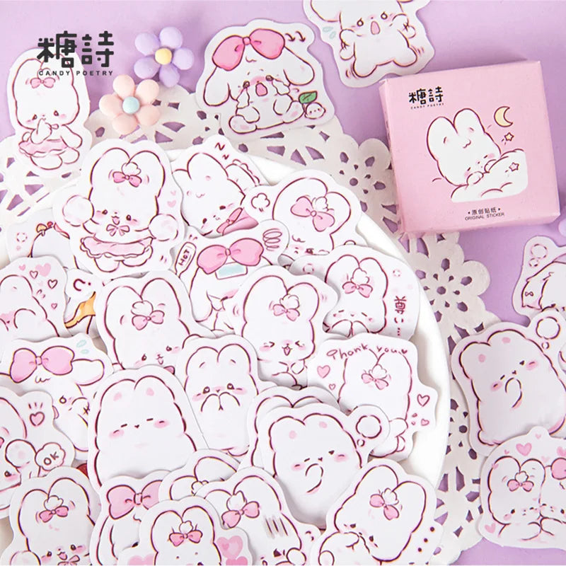 45 unidades/caixa Meus Gatos Travessos Kawaii Mini Adesivos de Papel Diário DIY Álbum de Scrapbooking Decoração Material Escolar Adesivos de Papelaria