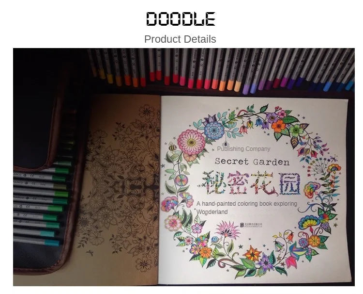 Livro de colorir de 24 páginas para crianças e adultos, alívio do estresse, matar o tempo, pintura faça você mesmo, livro de desenho, pintura, brinquedos educativos para crianças