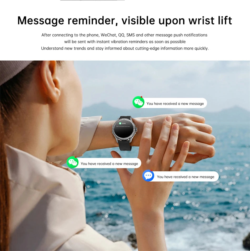 Novo 2025 para Xiaomi S4 Ultra Smart Watch Masculino AMOLED Esporte ao Ar Livre NFC GPS Rastreador de Frequência Cardíaca À Prova D'água Bluetooth Chamada Smartwatch