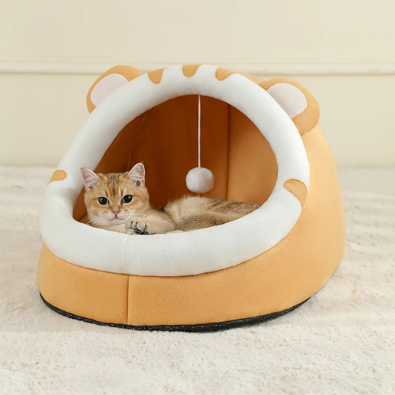 Cama super para gatos, casa quente para animais de estimação, caverna para gatinhos, almofada, casa para gatos, cesta para cães dormirem, tenda, tapete para cães pequenos, suprimentos, cama para gatos