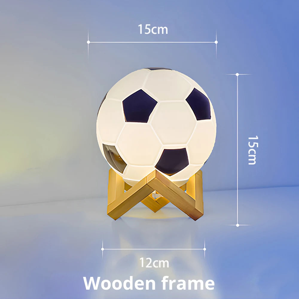 1 peça 3D luz noturna de futebol decoração de mesa de quarto lâmpada de futebol alimentada por bateria presente perfeito para adolescentes decoração lâmpada presentes