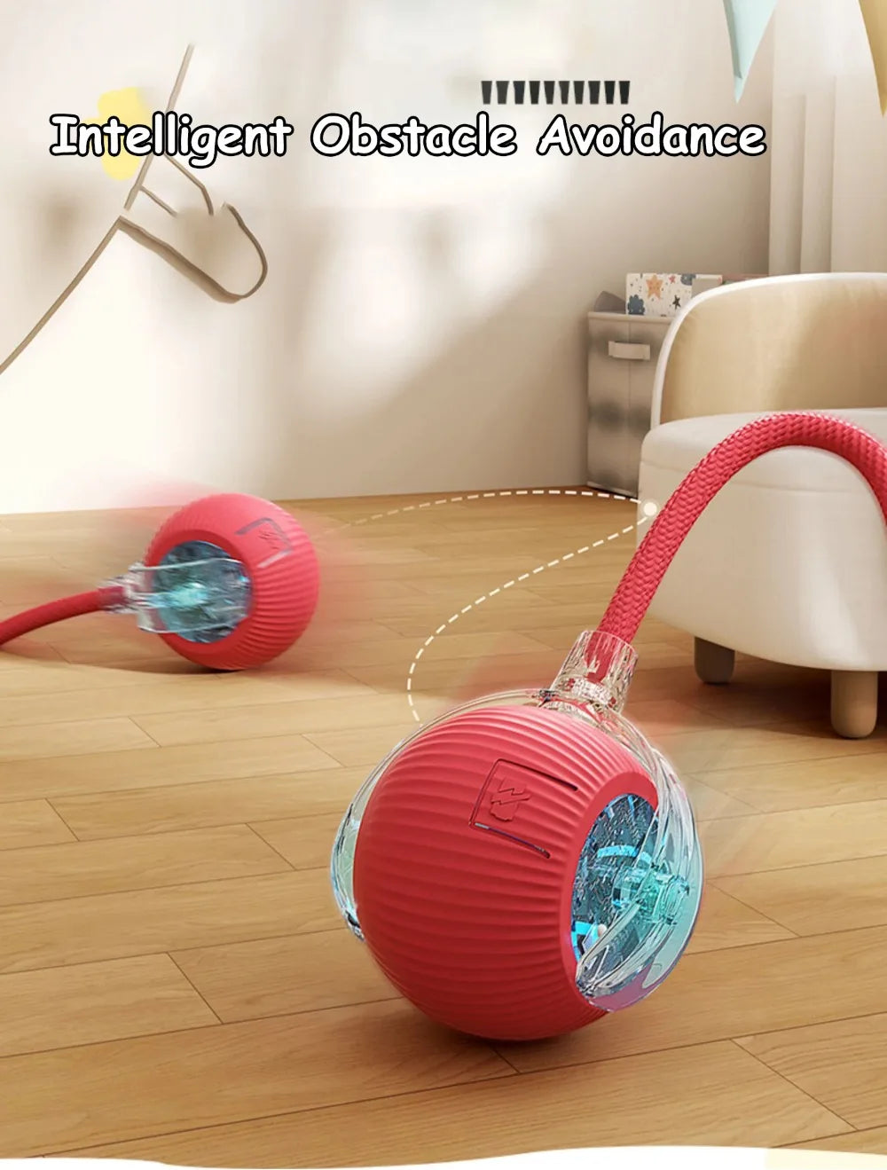 Novo brinquedo interativo para gatos, bola rolante automática, rabo falso, brinquedo elétrico inteligente recarregável para animais de estimação, treinamento para cães e gatos, imitação de rato