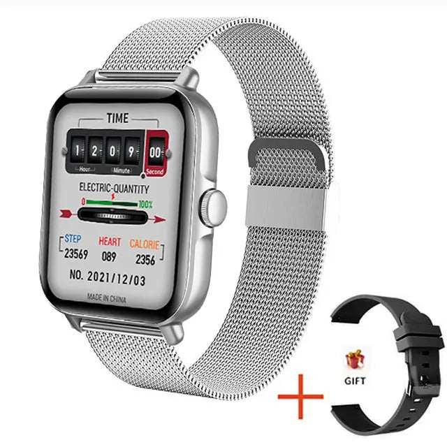 Relógio inteligente 2025 2.01'' Bluetooth com chamada, reprodução de música, relógio fitness esportivo à prova d'água para homens e mulheres, iPhone e Android