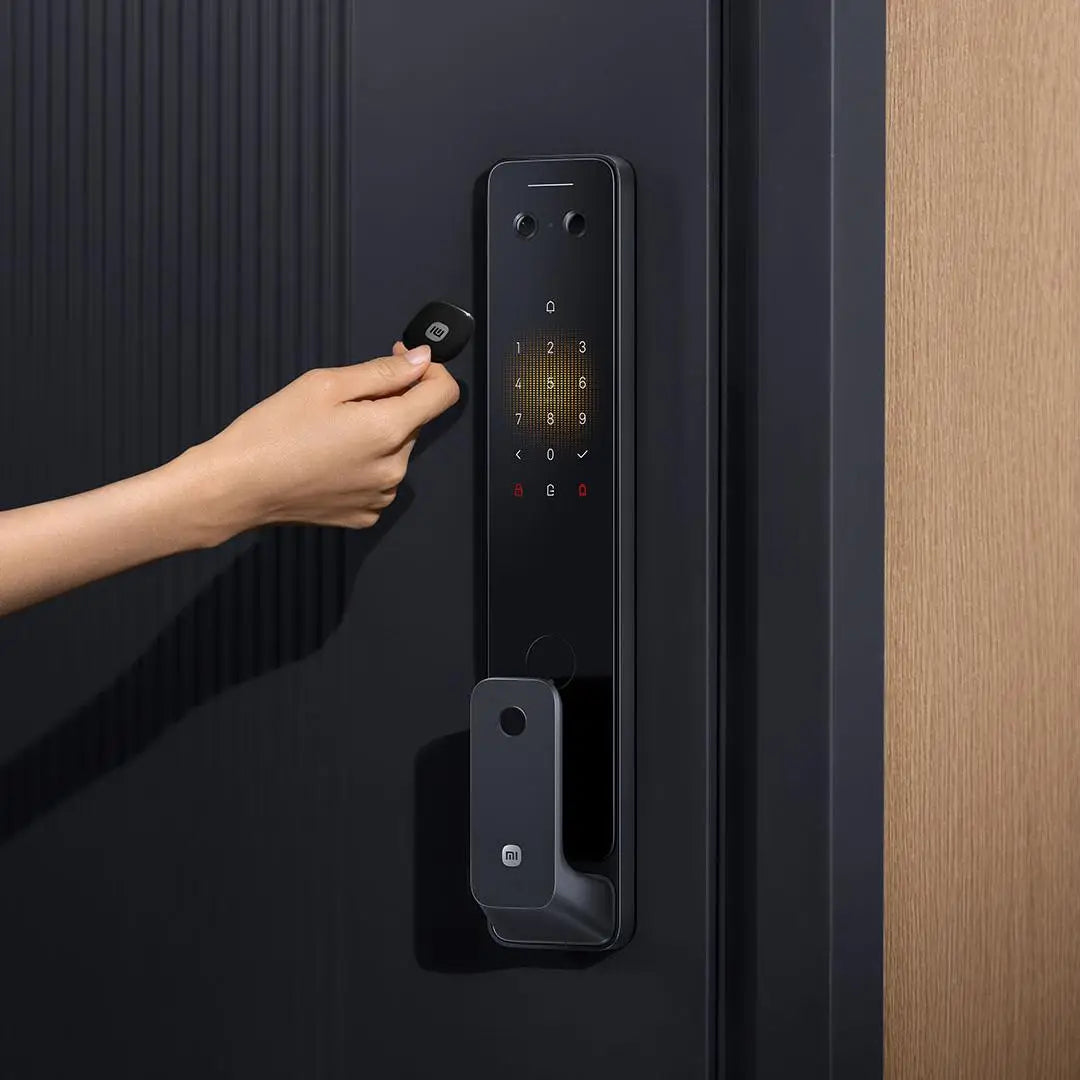 Fechadura inteligente Xiaomi 2025 com tela olho de gato, impressão digital, Bluetooth, NFC, para MiHome, fechadura push-pull com câmera