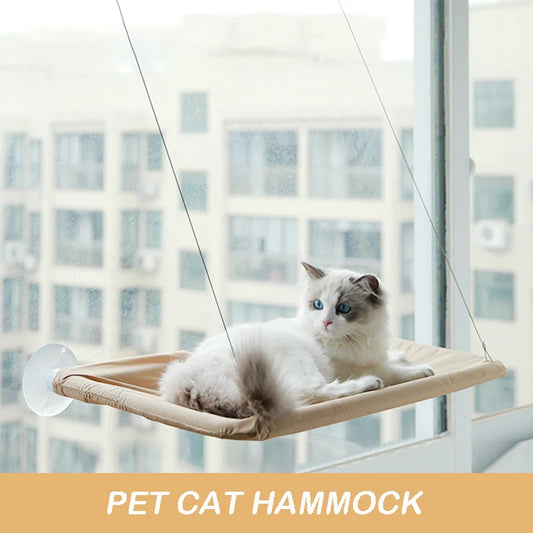Rede para gatos, cama suspensa aérea para gatos, casa para gatos, estrutura de escalada para gatinhos, assento de janela ensolarado, ninho com capacidade para 20 kg, acessórios para animais de estimação