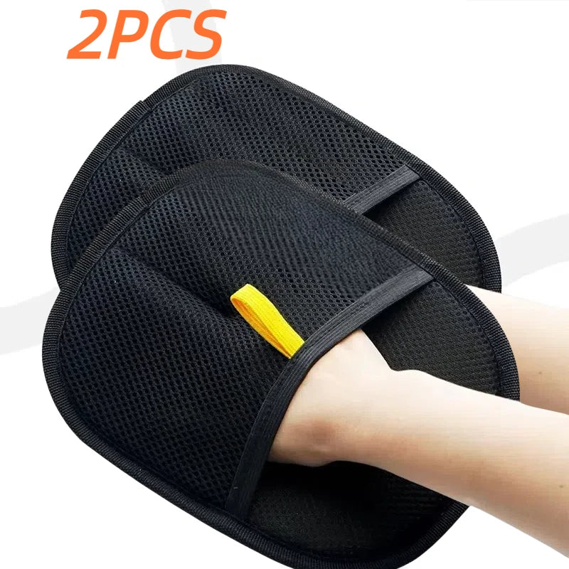 Luvas de tosa para animais de estimação atualizadas, escova de pelos de gatos, luvas para remoção de pelos de animais de estimação, escova dupla, ferramenta de limpeza antiestática para gatos, luvas para remoção de pelos