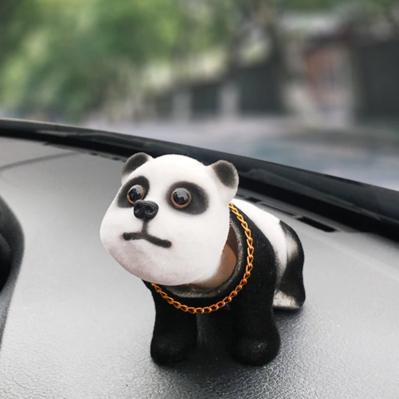 Doll Nodding Dog Shaking Head Resin Simulation Car Dog Toy Dashboard Decoration Car Ornament Cute Car Accessories Girls Women