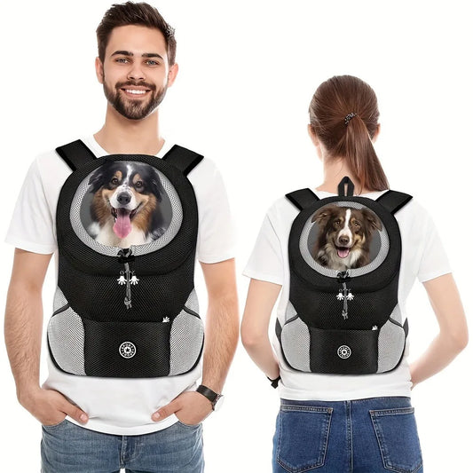 Mochilas para transporte de cães, mochilas confortáveis ​​para cães, bolsas para transporte de filhotes de estimação para ciclismo, caminhadas, camping, bolsa para transporte de cães