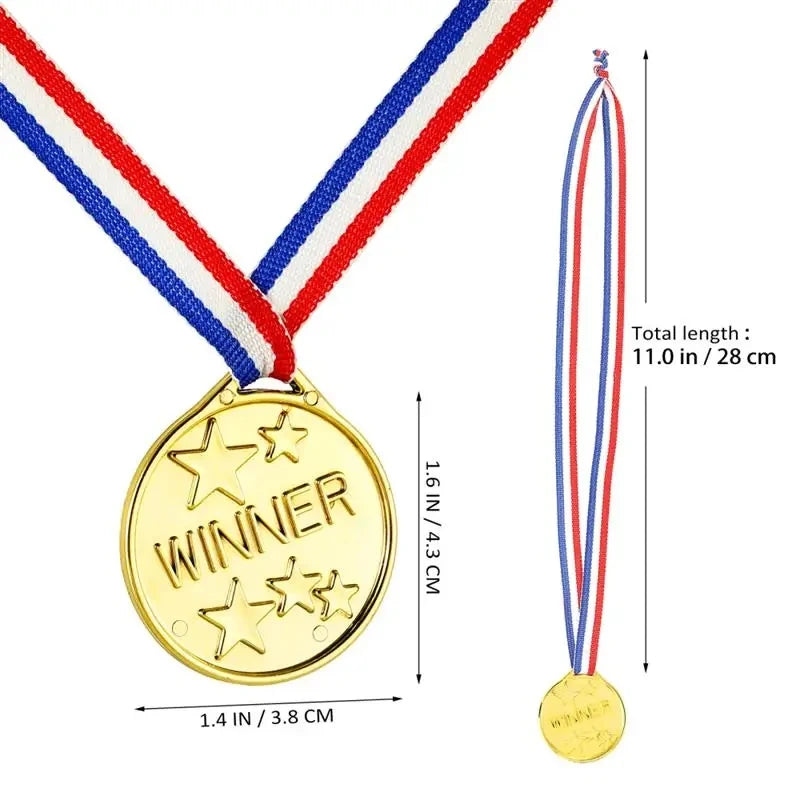 10pcs Kids Prize Games Competition Motion Toy Kids Medals Sports Day Medals Sports Day Games Kids Medals for Kids Dance Gift