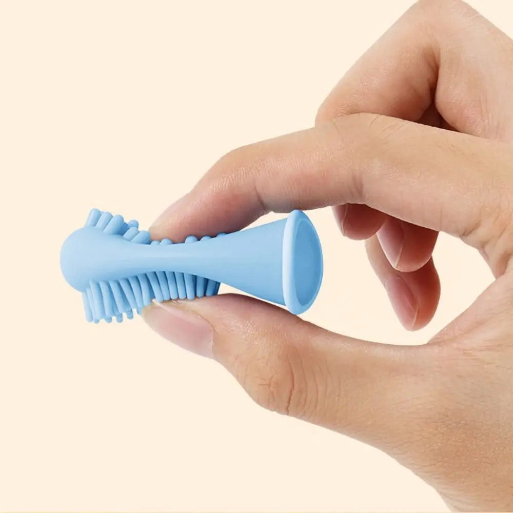 Silicone Pet Finger Toothbrush Bite Resistant Soft Cats Mouth Cleaner 360° Cleaning Pet Teeth Cleaning Fingertips for Cats Dogs