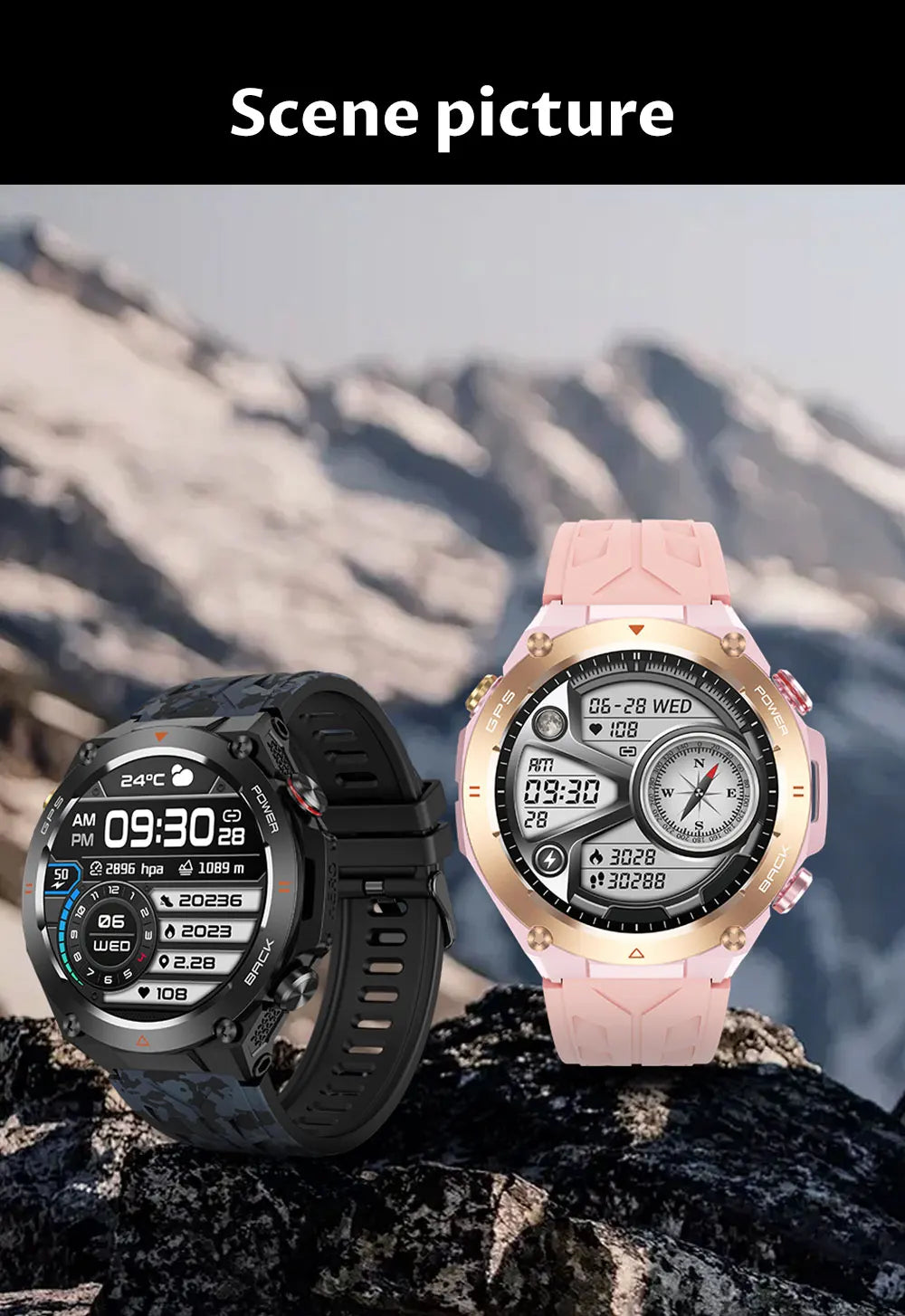 Novo relógio inteligente esportivo Xiaomi com GPS, à prova d'água, rastreador fitness, chamada Bluetooth, bateria de 650 mAh, pulseira feminina, 2025