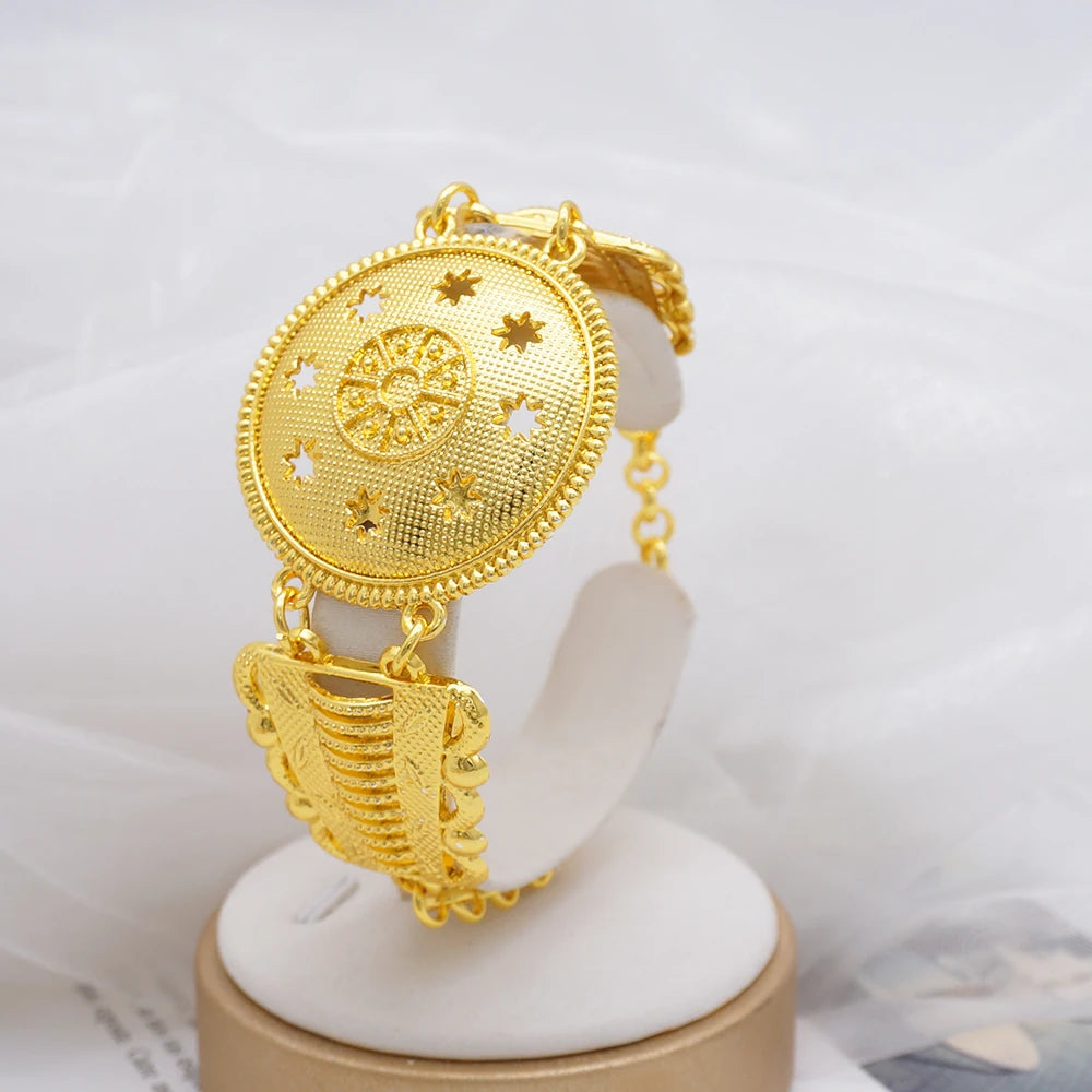Conjuntos de joias finas 2023 para mulheres, presentes de casamento, colar, pulseira, brincos, anel, joias com contas africanas