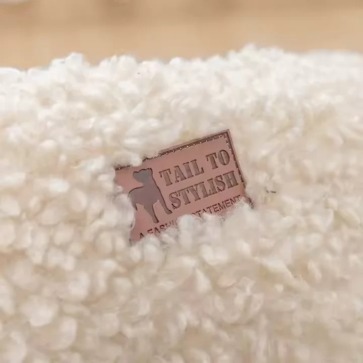 Fabricante atacadista de pelúcia macia de lã de luxo para animais de estimação, almofada redonda, donut, cama calmante para cães e gatos, canil