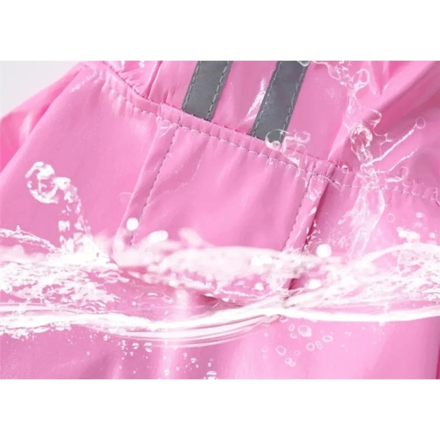 Capa de chuva impermeável para cachorros filhotes com capuz para cães pequenos Capa de chuva para animais de estimação com refletivo e furo para guia Roupas para cães ao ar livre no inverno