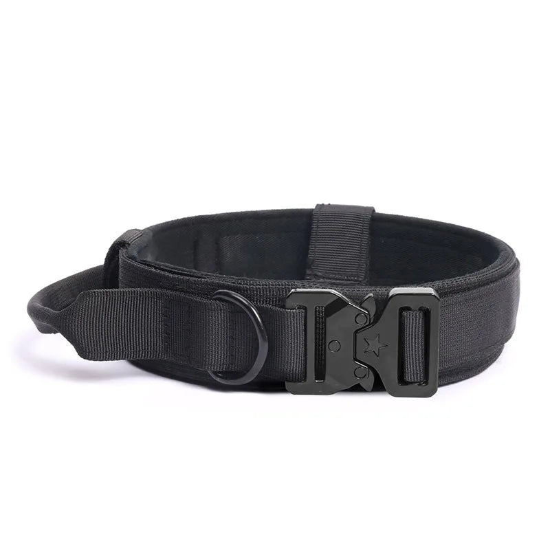Pet Collar Tactical Collar Outdoor Training Adjustable Explosion-Proof Neck Collar Tactical Dog Collar Traction Rope