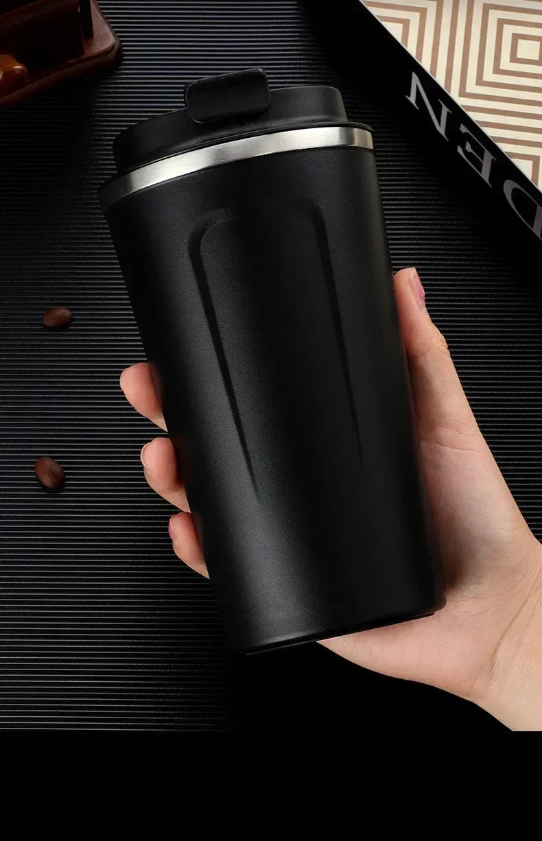 Caneca térmica de viagem de aço inoxidável 380/510ml para café, à prova de vazamento, garrafa térmica, chá, café, garrafa térmica a vácuo, copos isolados, quente
