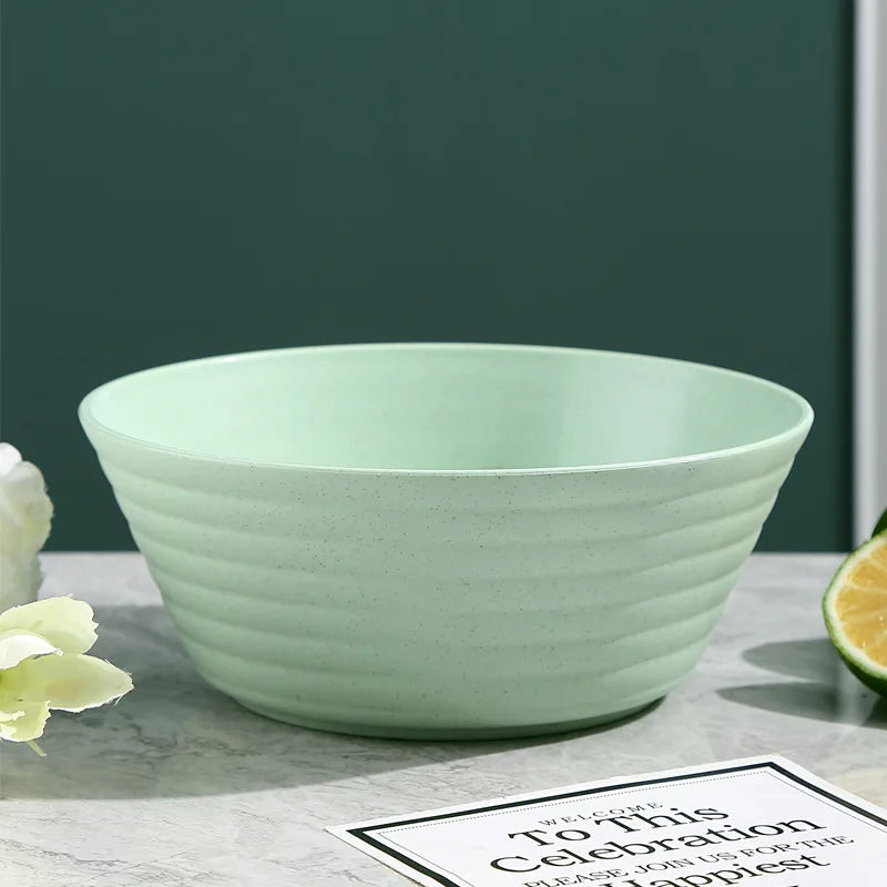 Tigela de sopa de palha de trigo, utensílios de mesa de plástico para micro-ondas, tigelas de salada de frutas, pratos de macarrão para cereais, pratos de jantar, utensílios de cozinha