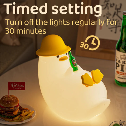 Luz noturna com 3 velocidades de escurecimento, tipo C, carregamento divertido, luz de cabeceira, luz suave com luz de dormir, luz ambiente para quarto
