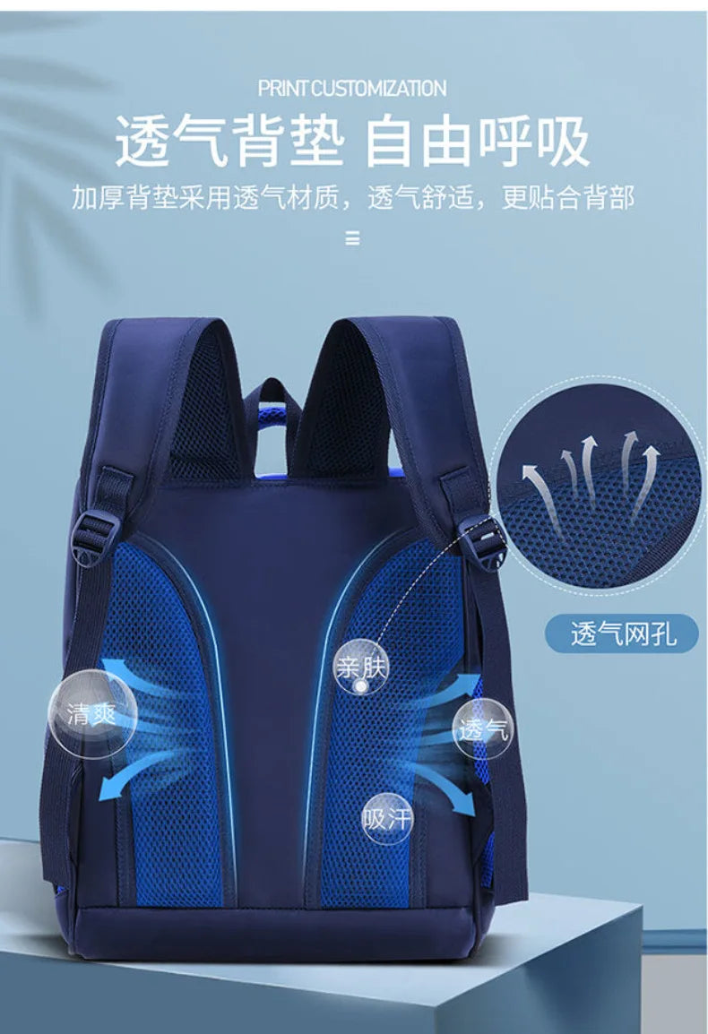 Mochilas escolares simples para estudantes, primárias, meninos, 1ª à 6ª série, proteção para coluna, redução de peso, mochila escolar para meninas, mochila unissex