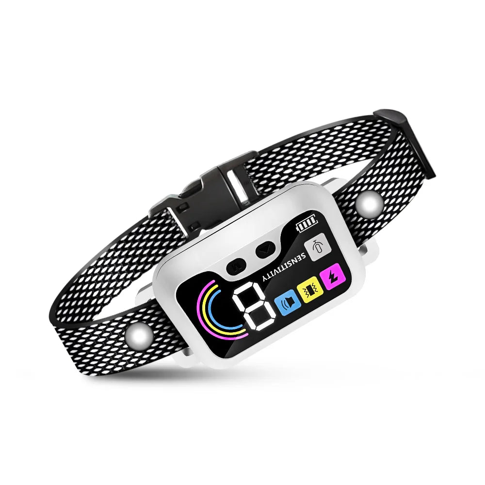PUPOPAN Dog Training Collar for Large Dogs - Shock Collar with 3 Training Modes Waterproof Electric Shockers And Training Icons