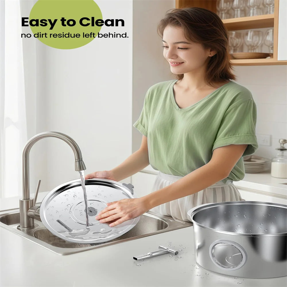Bebedouro de aço inoxidável de grande capacidade para gatos, cães e animais de estimação, 7L, com janela de nível de água, bomba d'água silenciosa, dispensador com tigela de água USB