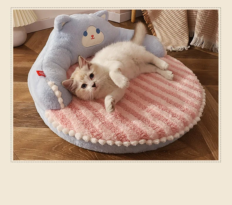Soft Cat Bed, Winter Cartoon Pet Bed, Cat Sleeping Bed, Pet Rest Products, Small Dog Mat, Warm Pet Mat Лежанка Для Кошек