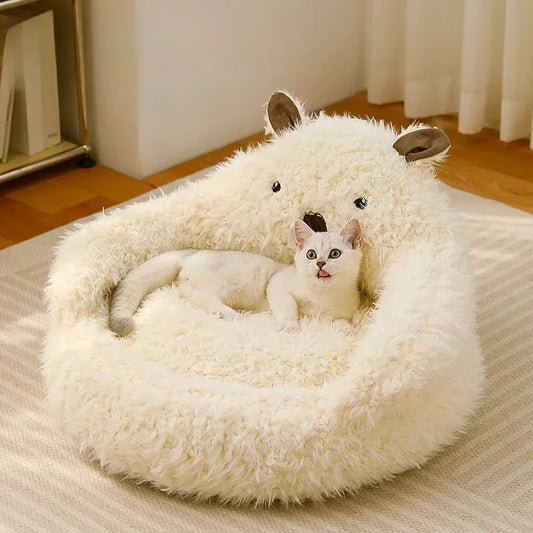 #For New alpaca cat bed winter warm dog bed deep sleep cat bed pet supplies cat sofa&