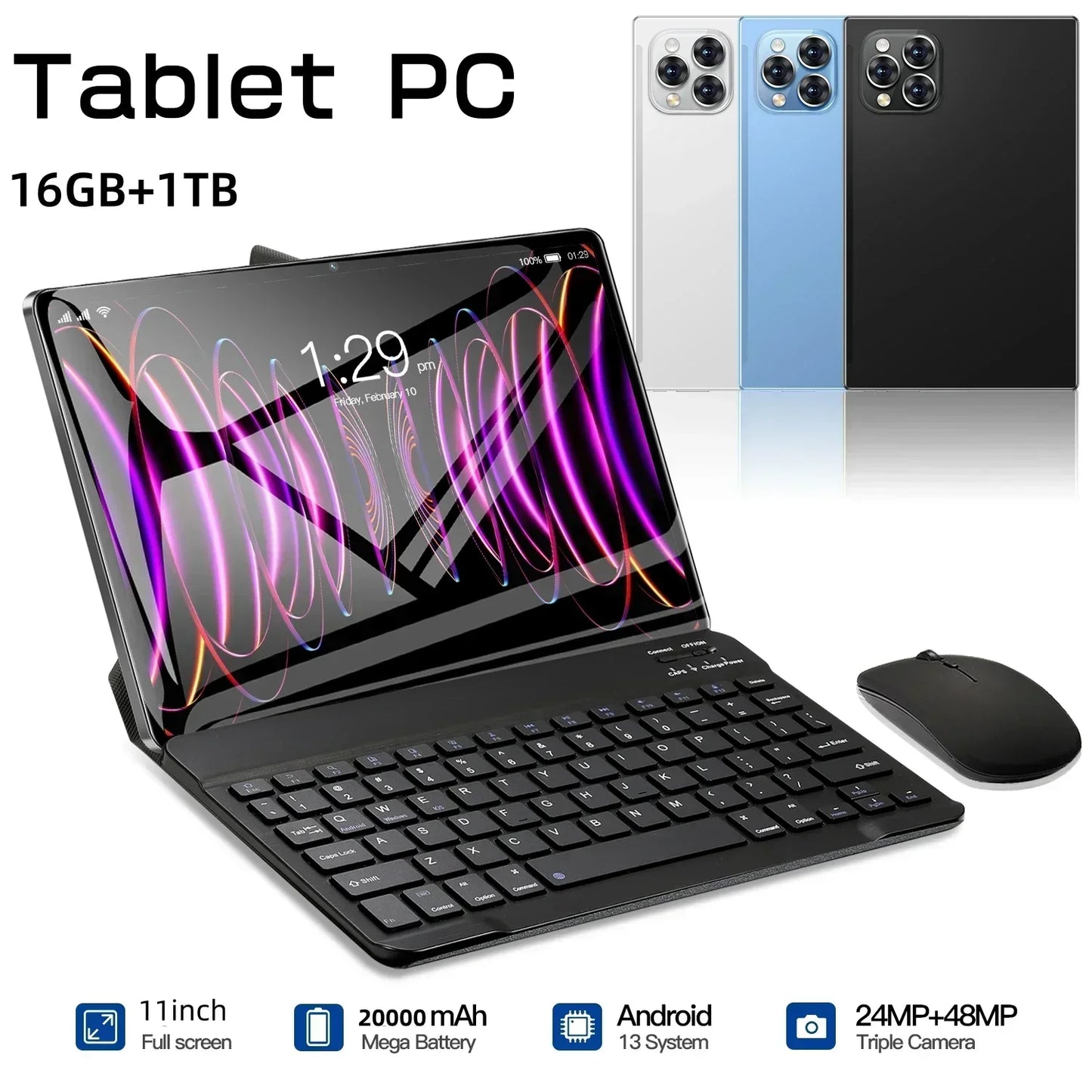 Tablet Pad 15 Pro Original 2025 Android 14 Snapdragon 888 11 polegadas HD 16 GB + 1 TB 20000 mAh 5G Dual SIM Bluetooth WiFi GPS