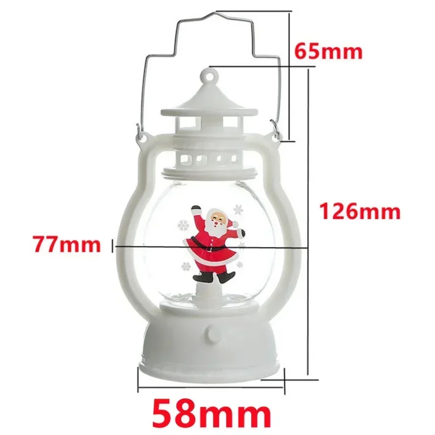 Enfeites de Natal LED 2026 com lanterna LED a bateria, decorações de Natal para casa, presente de Natal