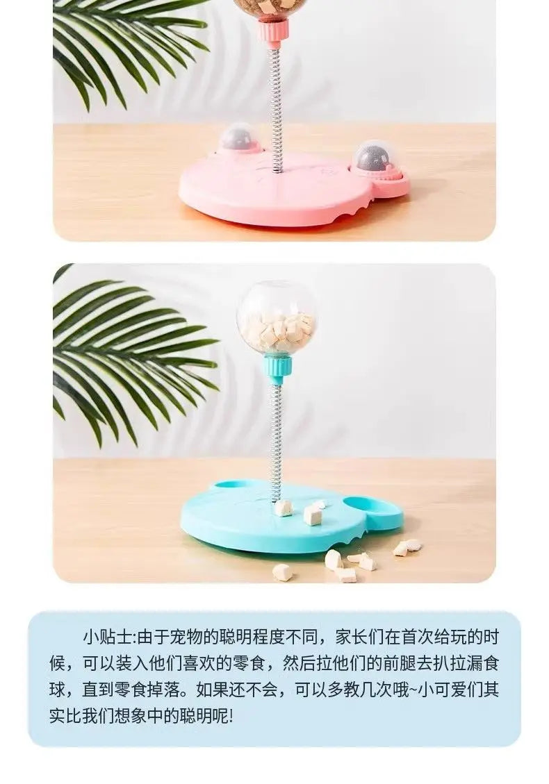 Dog Swing Feeder Ball Self-Entertainment Gadget, Shake & Feed Toy for Teddy, Bichon, Pomeranian & Other Pets