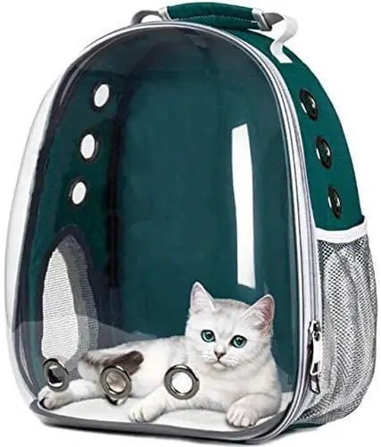 Mochila para transporte de animais de estimação, cápsula transparente, mochila para animais de estimação, filhotes, gatinhos, pássaros, transportadora respirável para viagem