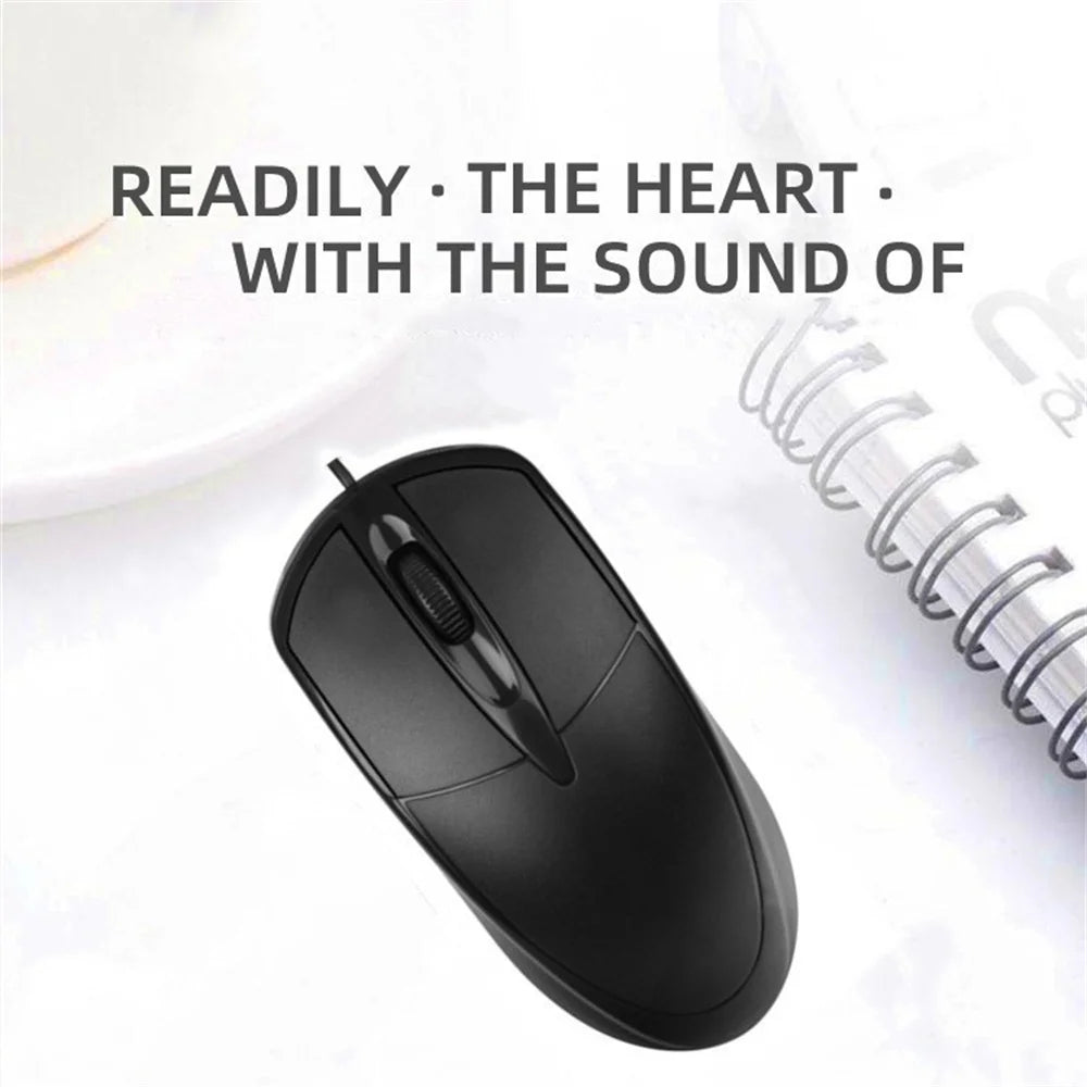 Mouse óptico com fio USB para computador, mouse gamer para laptop e notebook, mouse para uso doméstico e escritório