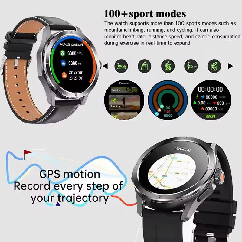 Novo 2025 para Xiaomi S4 Ultra Smart Watch Masculino AMOLED Esporte ao Ar Livre NFC GPS Rastreador de Frequência Cardíaca À Prova D'água Bluetooth Chamada Smartwatch