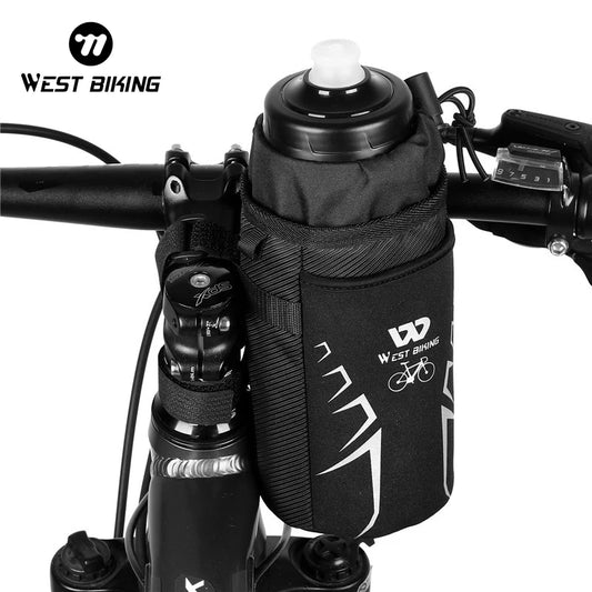 WEST BIKING Suporte para Garrafa de Bicicleta Ciclismo Garrafa de Água Bolsa Refletiva Chaleira MTB Bicicleta de Estrada Bolsa de Guidão Acessórios