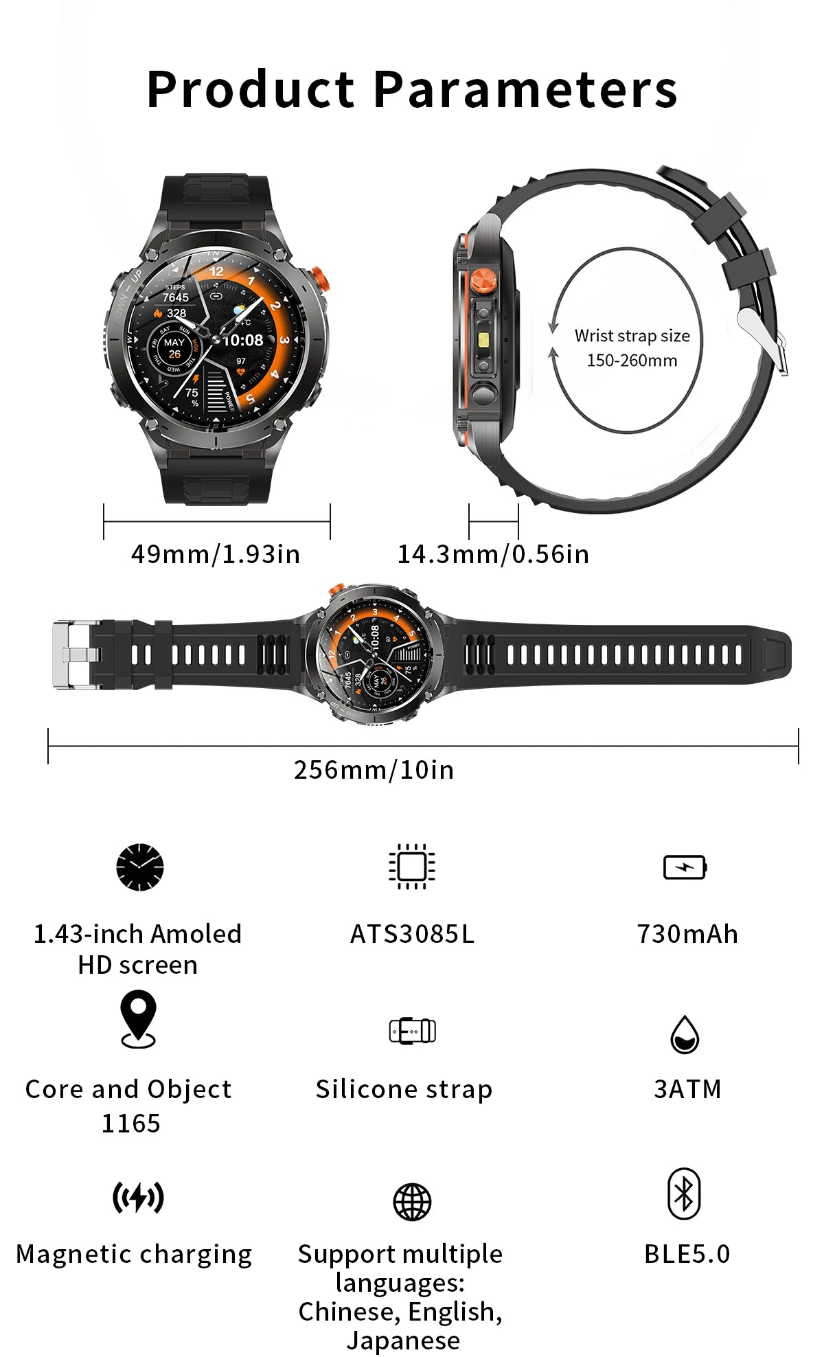Novo relógio inteligente Xiaomi IOS Ultra GPS 2025, à prova d'água, 10ATM, com bússola GNSS de banda dupla integrada, esportivo militar, masculino, pulseira de natação