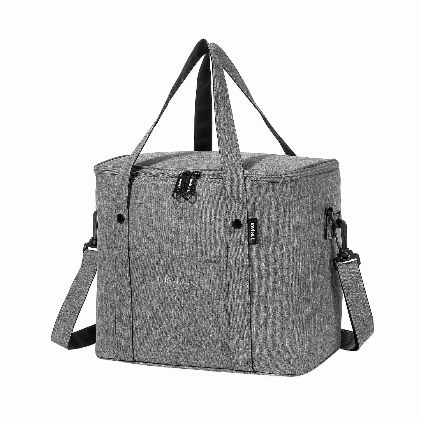 1 bolsa térmica para almoço para homens/mulheres, bolsa térmica grande reutilizável com alça de ombro para trabalho, escritório, piquenique, praia, viagem